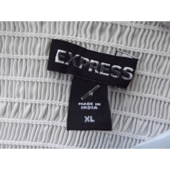 Express Cami Womens Size XL White Tie Ruffle Peplum Cropped top tank cotton crop - Picture 8 of 12